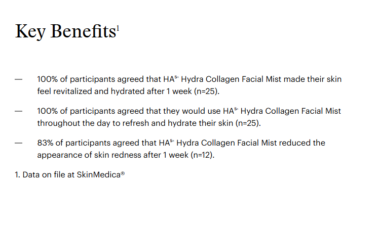 HA⁵® Hydra Collagen Facial Mist with Vegan Collagen